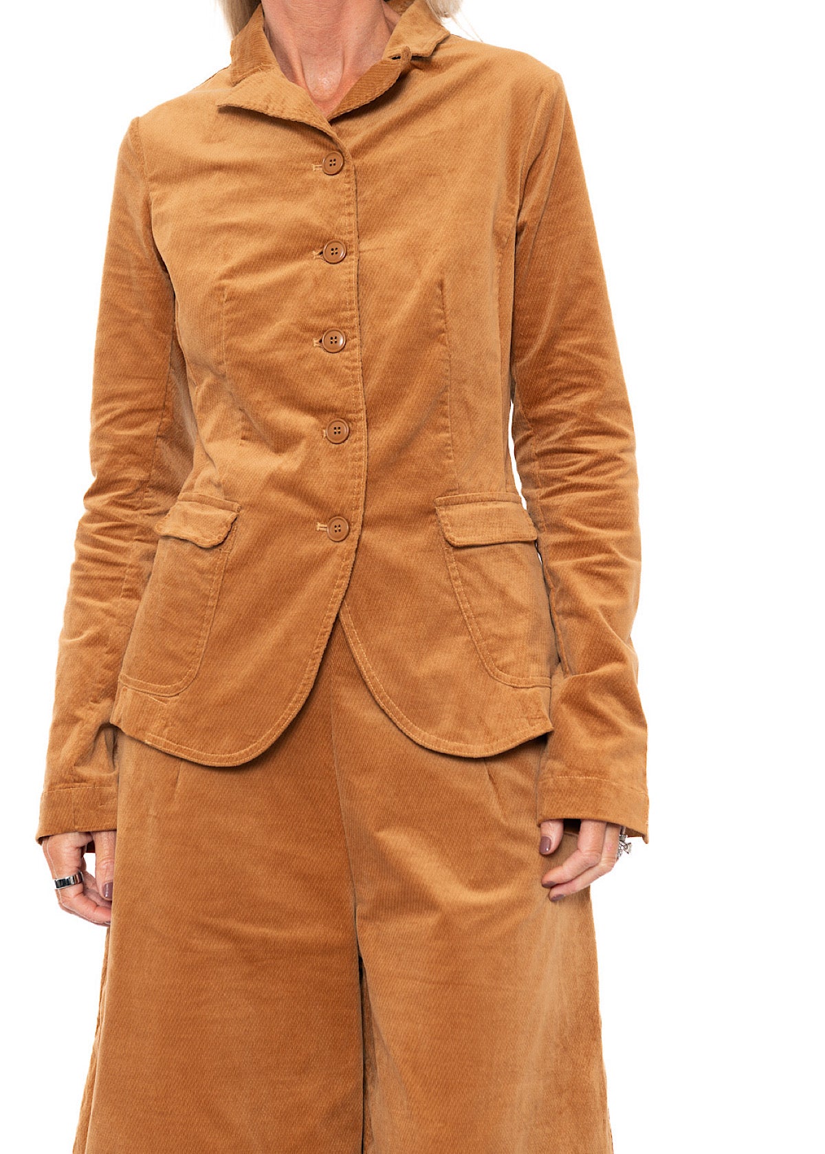 TAILORED STRETCH-VELVET JACKET