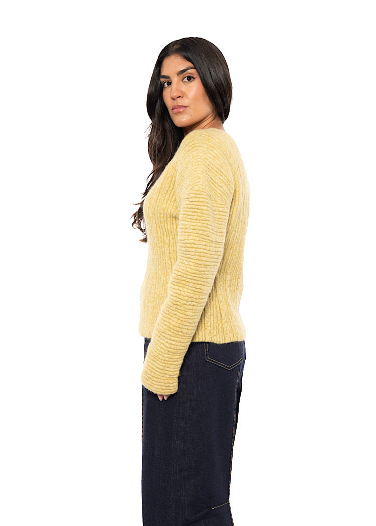 SCULPTURAL ALPACA WOOL BLEND PULLOVER