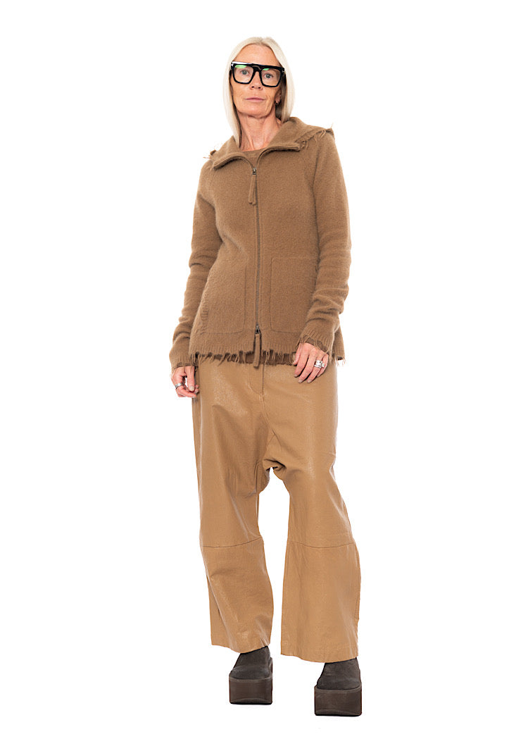 HOODED KNIT CARDIGAN