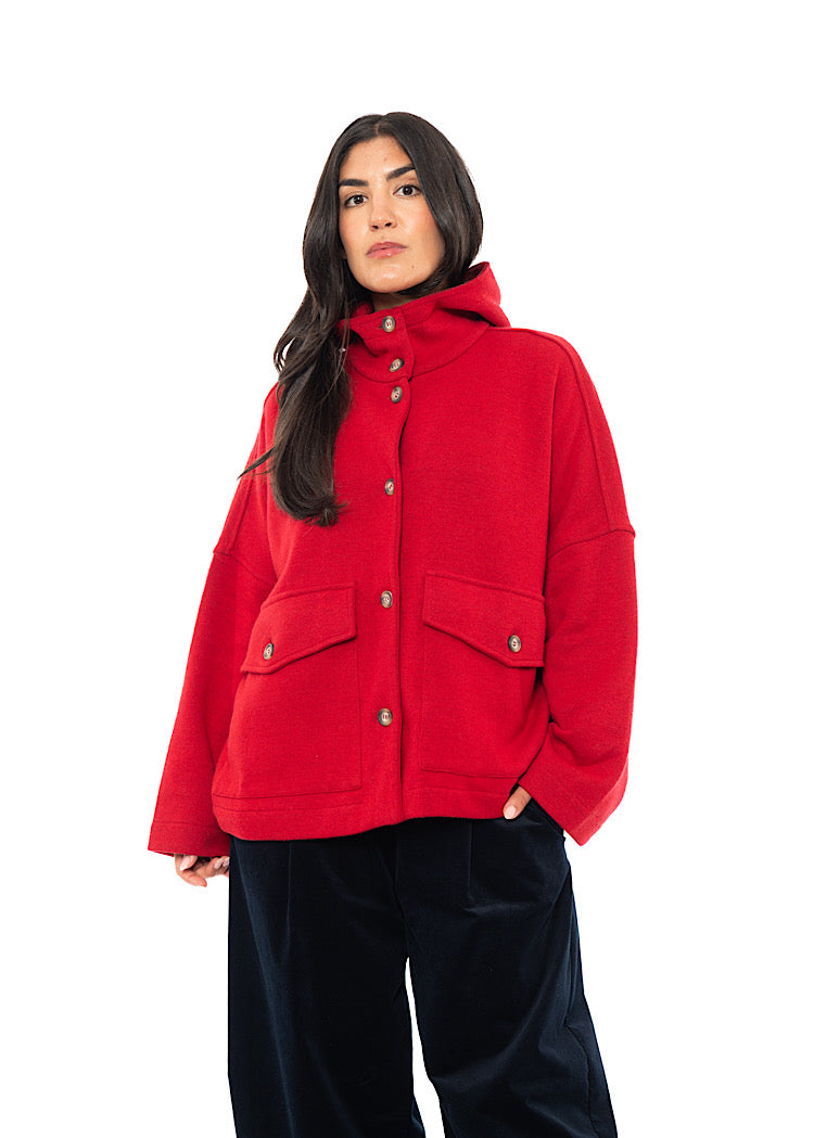 OVERSIZED HOODED WELL JACKET
