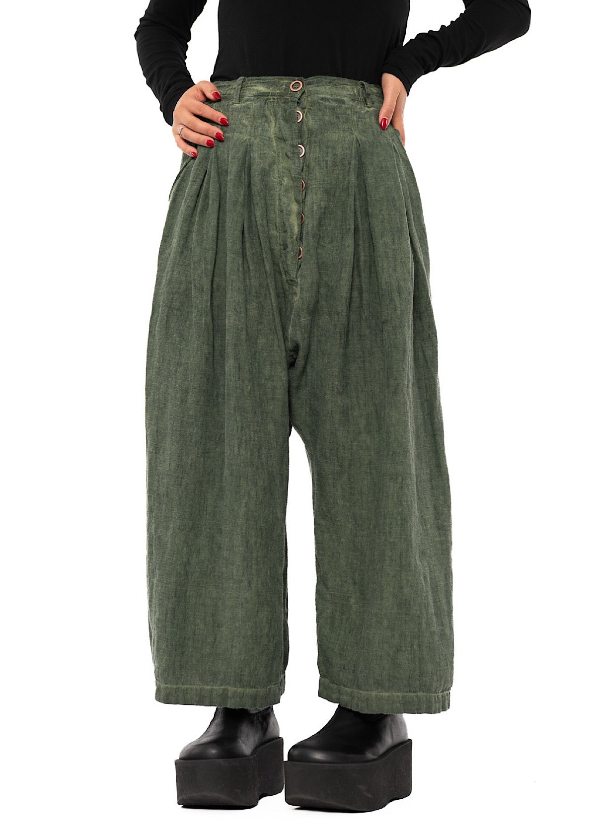 WINTER LINEN WIDE-LEG TROUSER