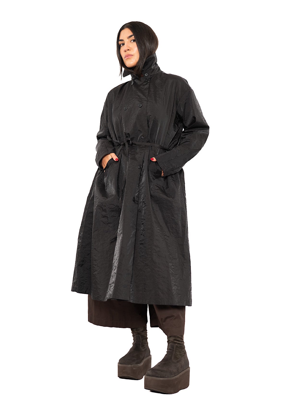 SILK MIX TRENCH COAT