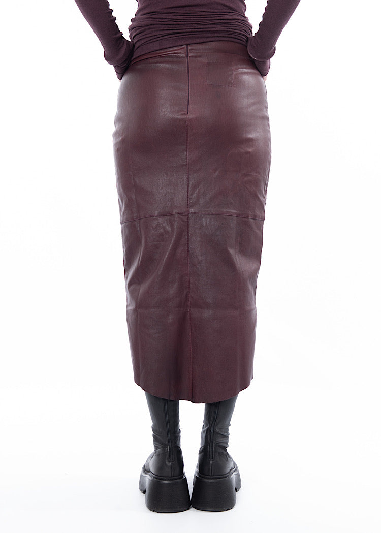 SORT AARHUS LEATHER SKIRT