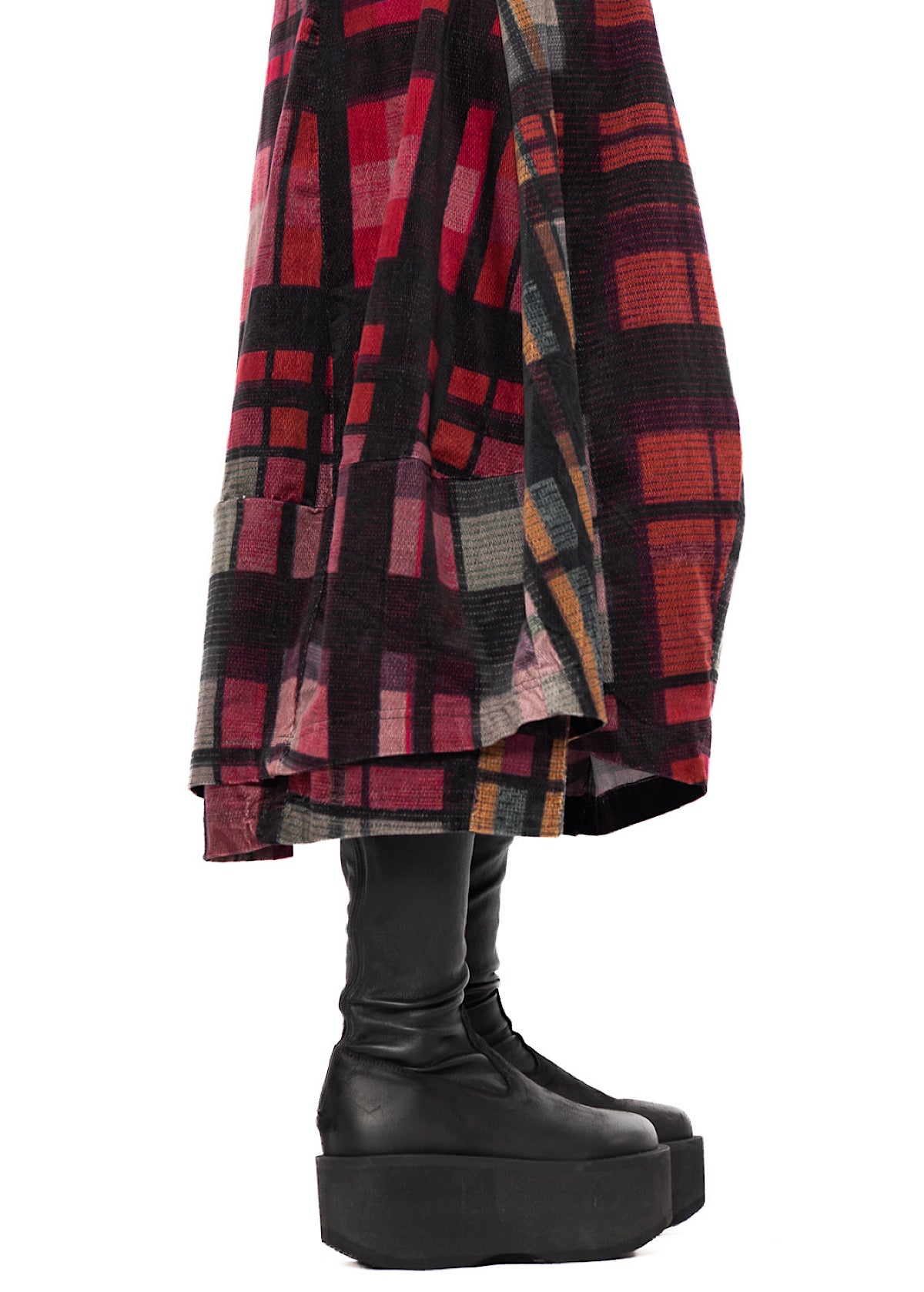 HERITAGE CHECK BALLOON SKIRT
