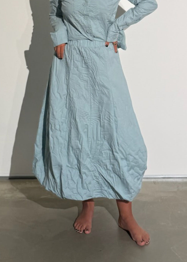 PRE-ORDER RUNDHOLZ BLACK LABEL SKIRT *OFF WHITE POPLIN PRINT* (Shown in MINT POPLIN PRINT)