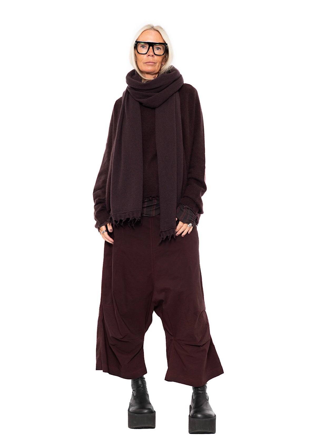 SIGNATURE DROP CROTCH STRETCH TROUSER *PURPLE CLOUD* (SHOWN IN PETROL CLOUD)
