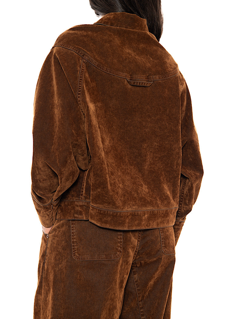 RELAXED VELVET-EFFECT JACKET