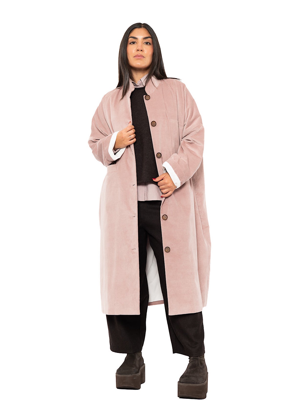 OVERSIZED VELVET ISA COAT