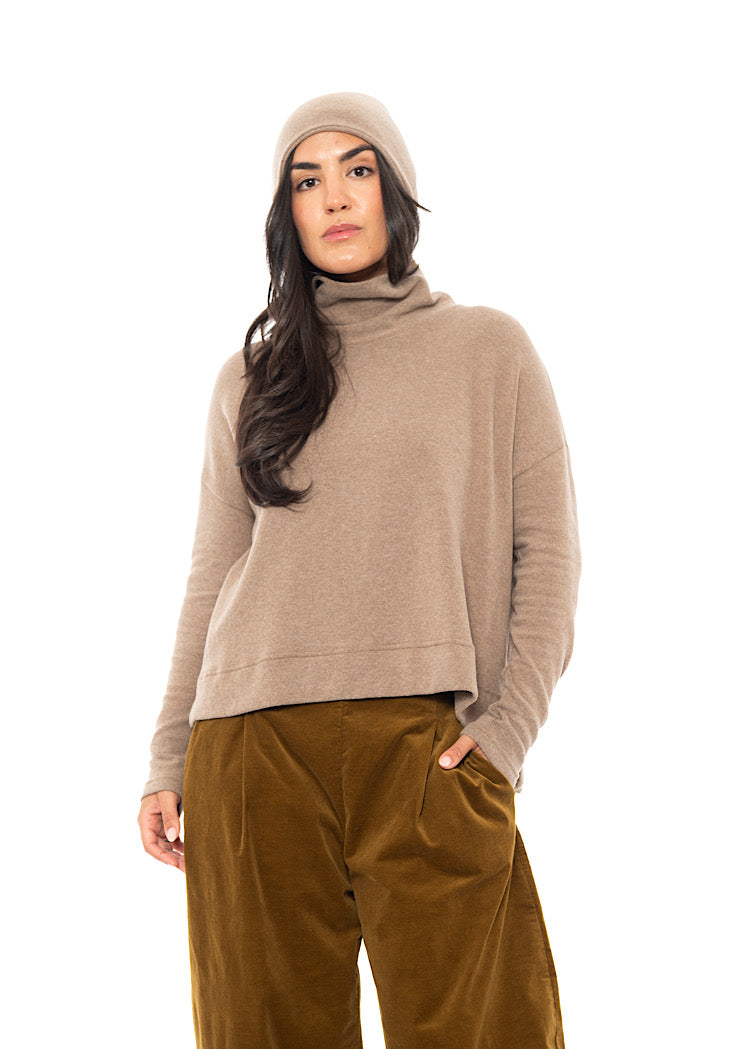 COTTON-FLEECE KAKI HAT