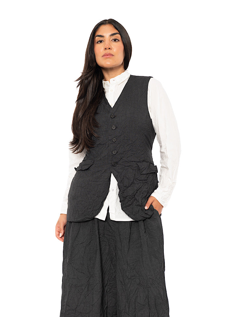 CRINKLE TAILORED WAISTCOAT