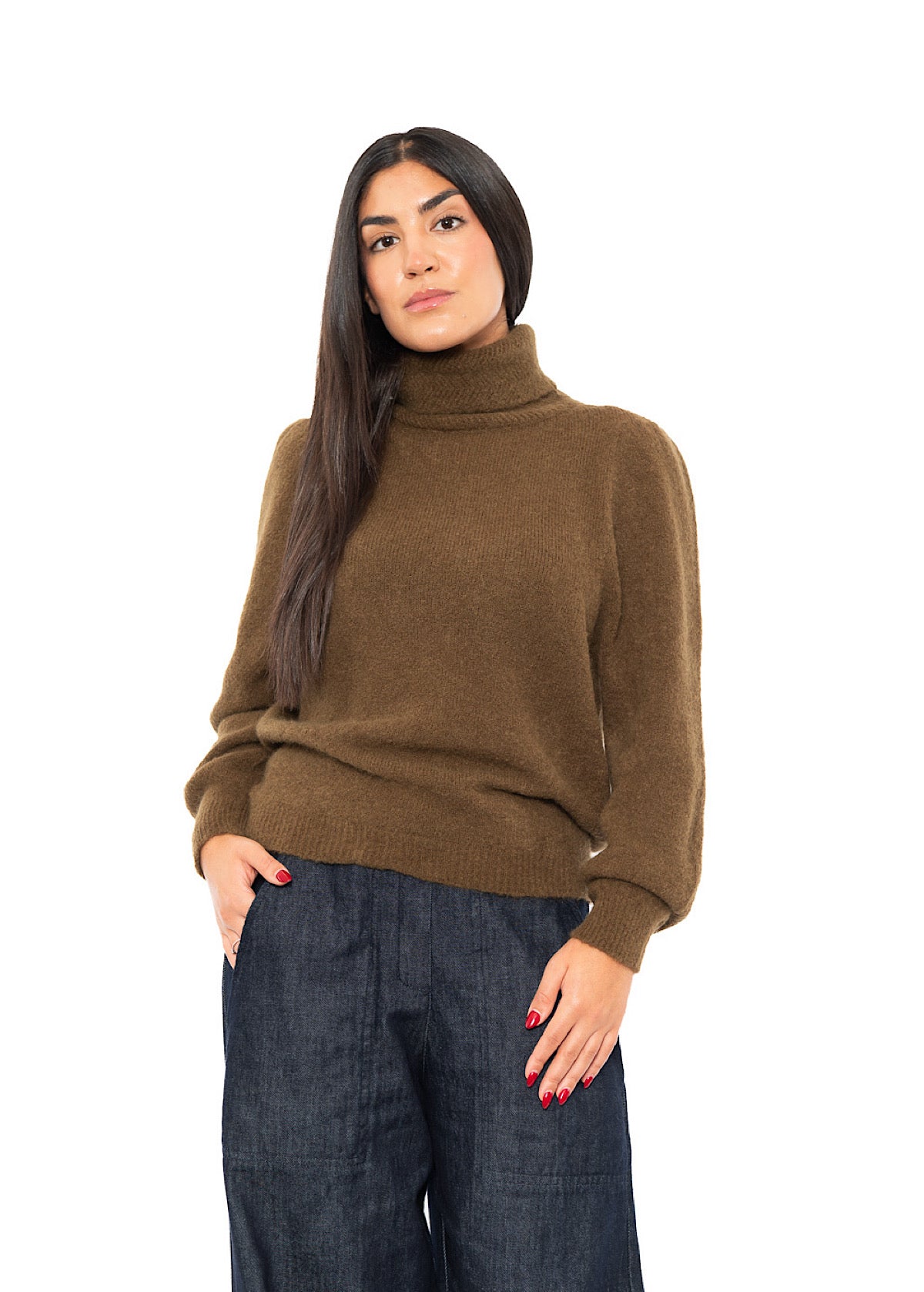 ALPACA-MIX SCULPTURAL PULLOVER