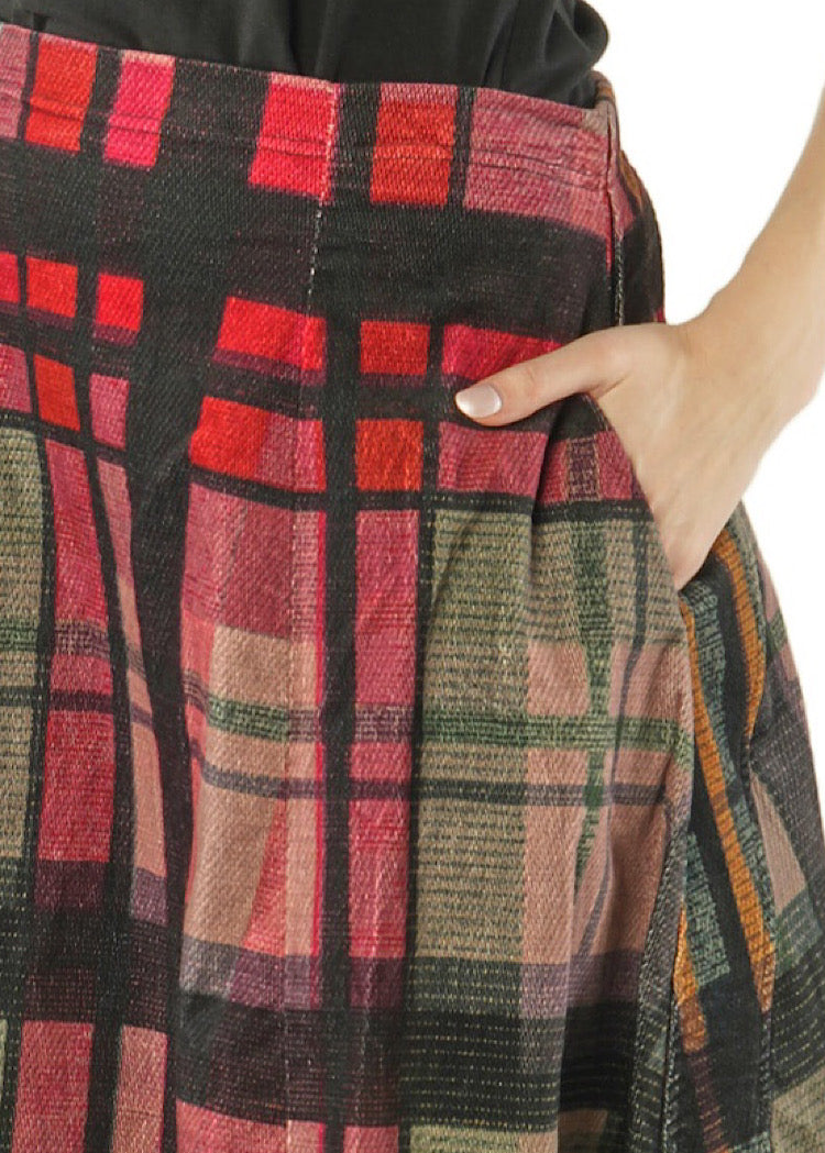 HERITAGE CHECK BALLOON SKIRT