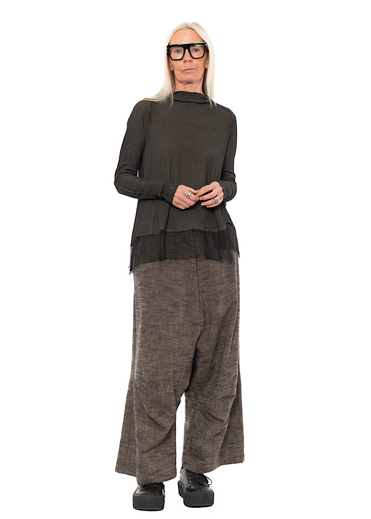 RELAXED NETTED HEM T-SHIRT