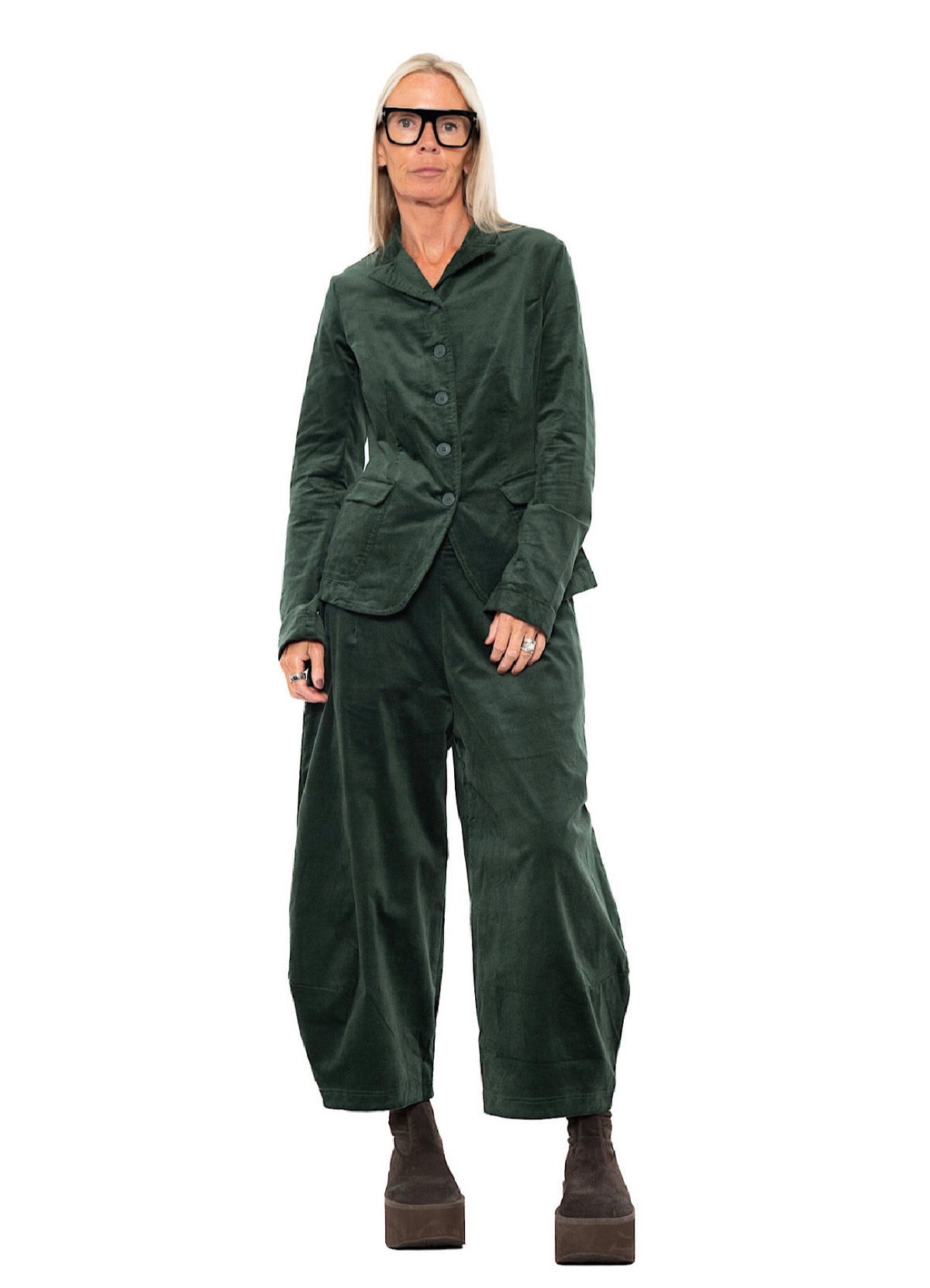 STRETCH-VELVET BALLOON TROUSER