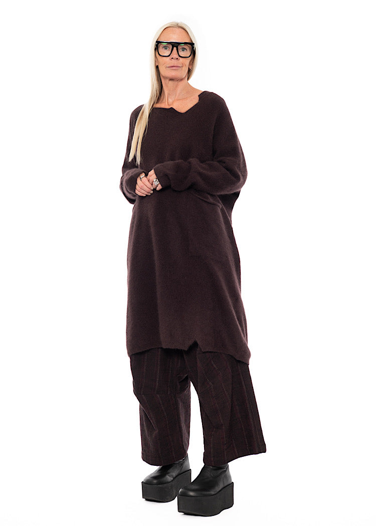 SIGNATURE RACCOON HAIR KNITTED TUNIC