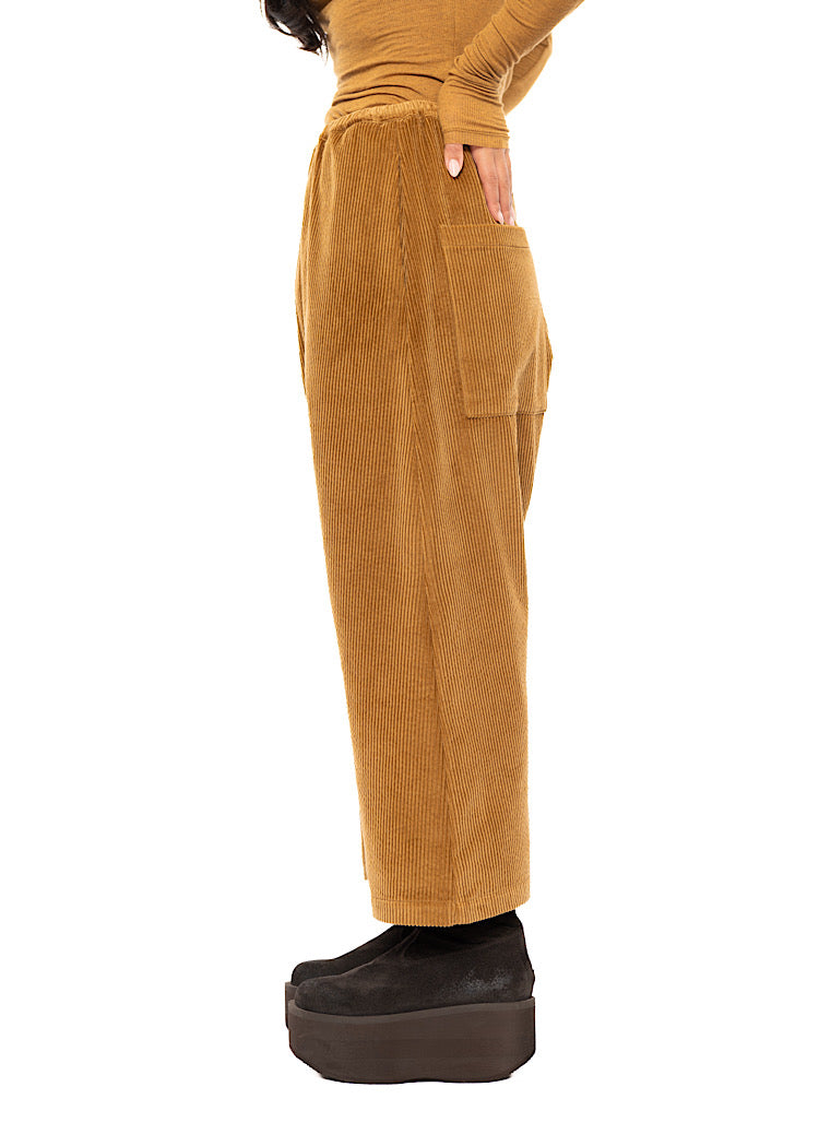DROP CROTCH STRETCH CORD VELVET TROUSER
