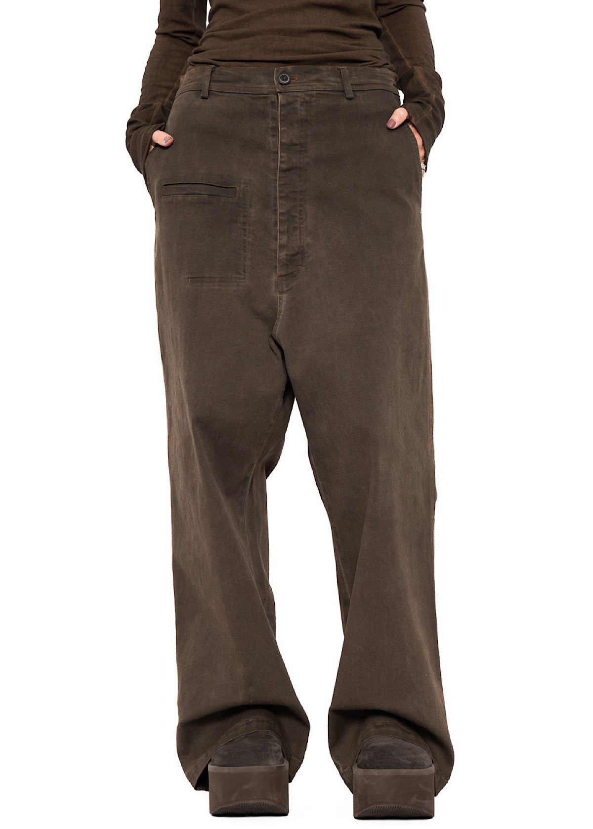 SIGNATURE DROP CROTCH DENIM JEANS