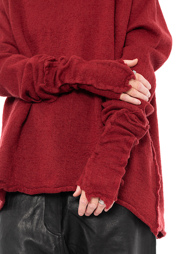 BOILED WOOL FINGERLESS CUFF