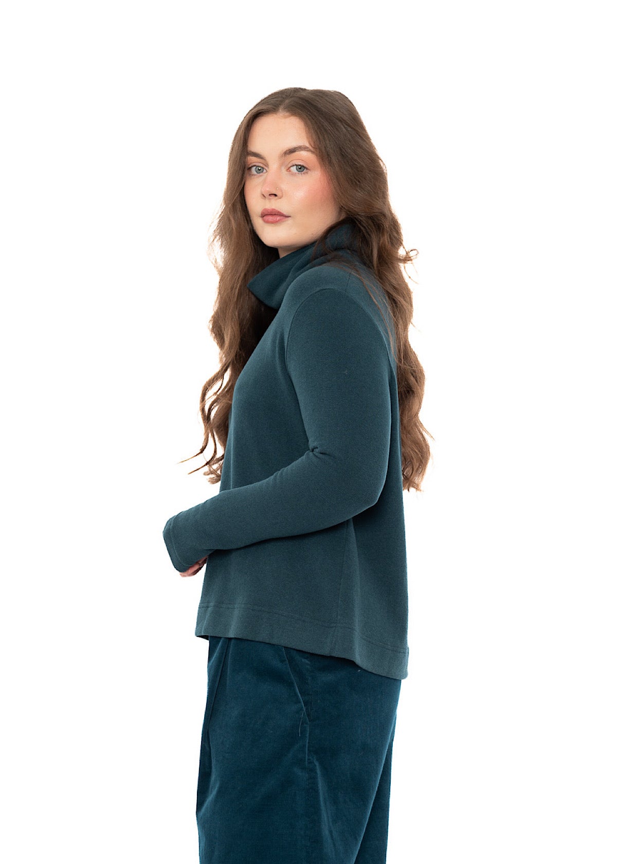 COTTON-FLEECE LYDIA PULLOVER