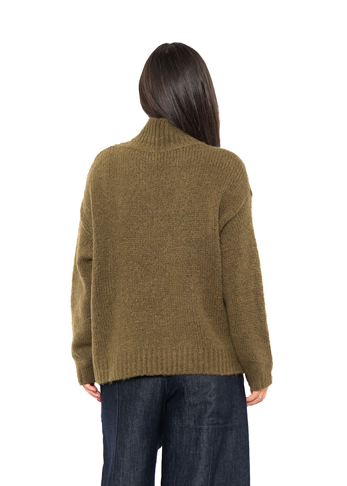 RELAXED HIGH NECKLINE PULLOVER