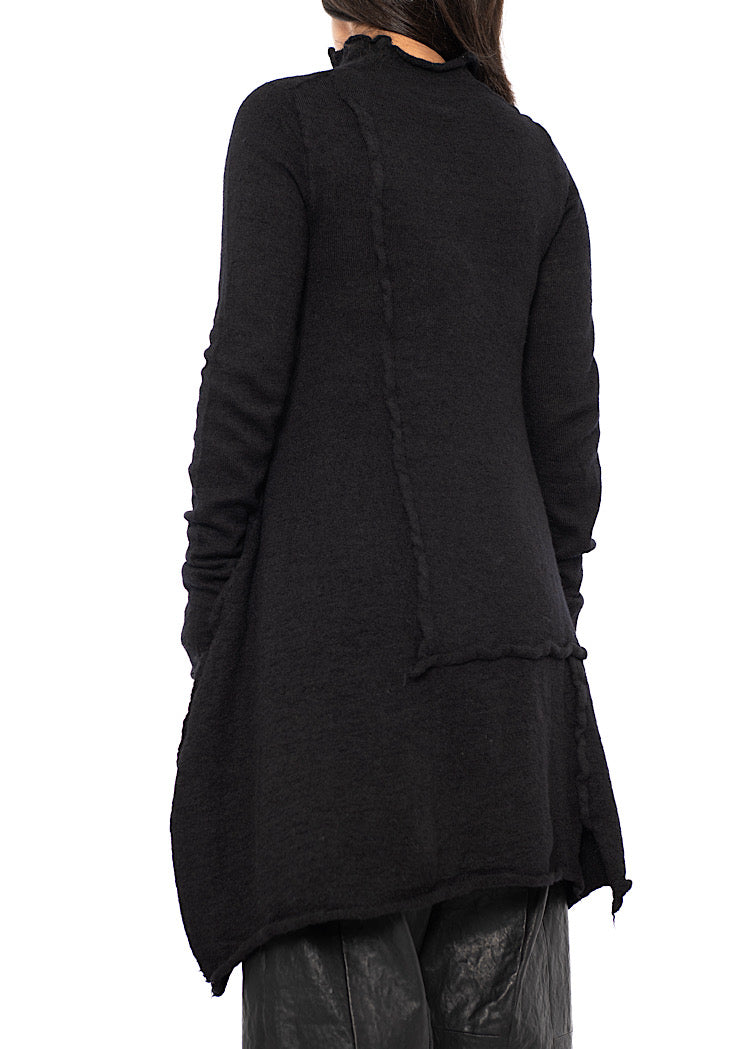 ASYMMETRIC WOOL KNITTED TUNIC