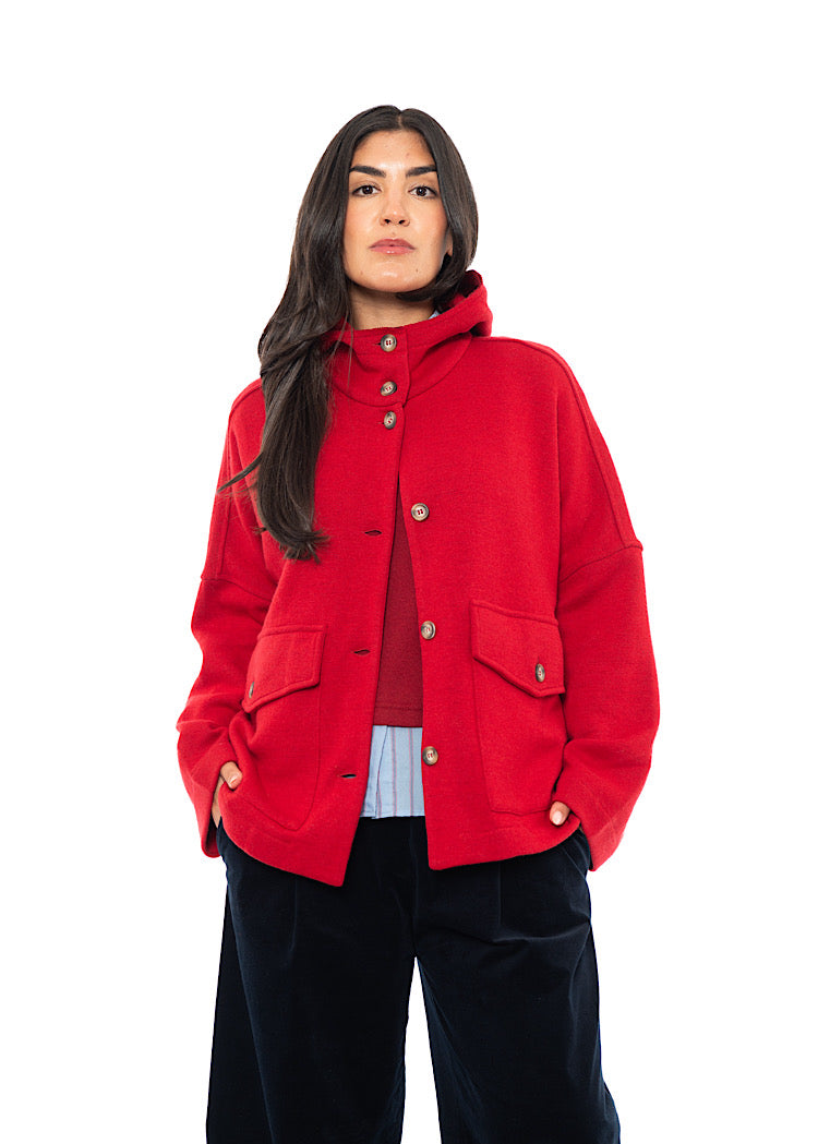 OVERSIZED HOODED WELL JACKET