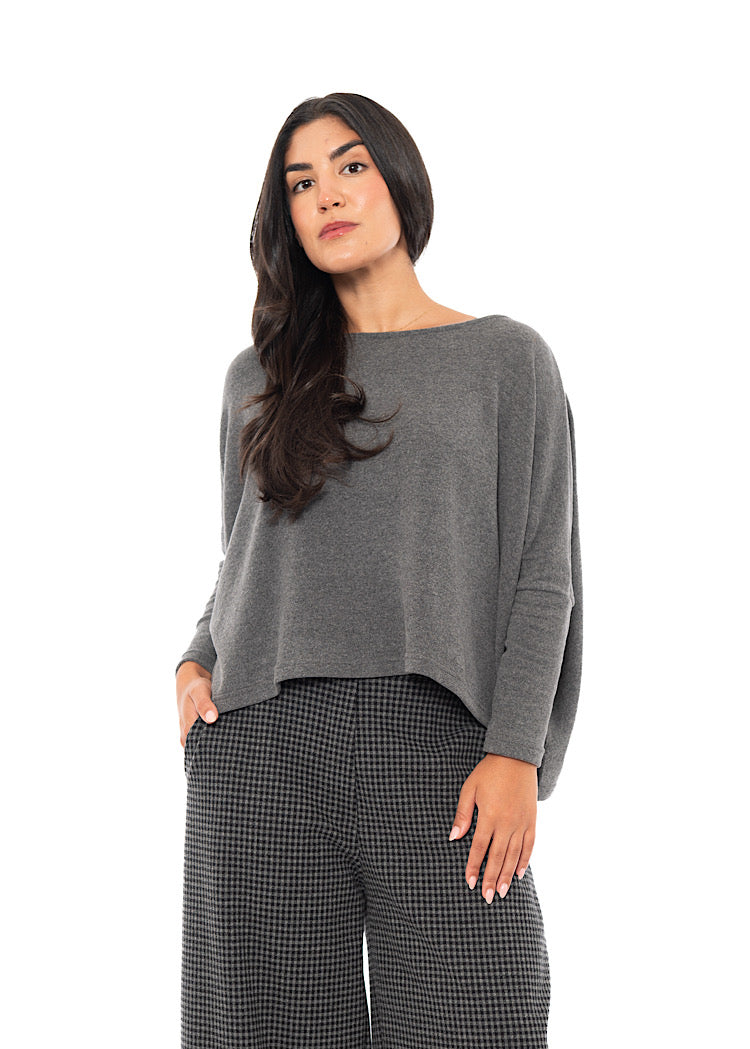 SIGNATURE COTTON-FLEECE KIRA PULLOVER