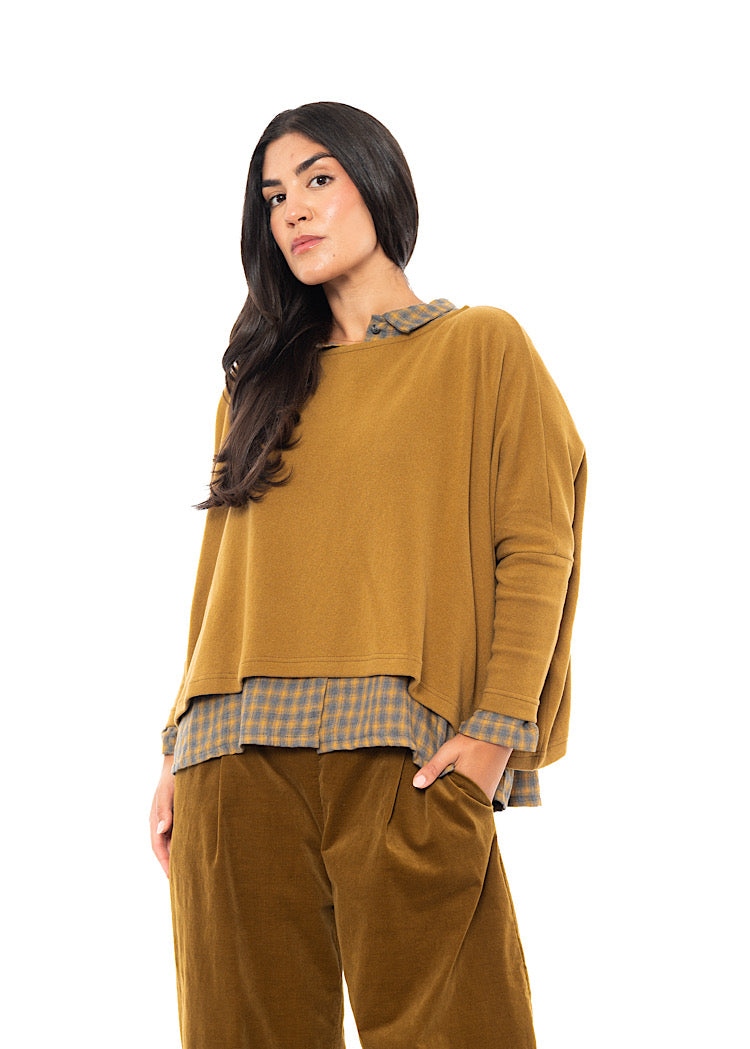 SIGNATURE COTTON-FLEECE KIRA PULLOVER