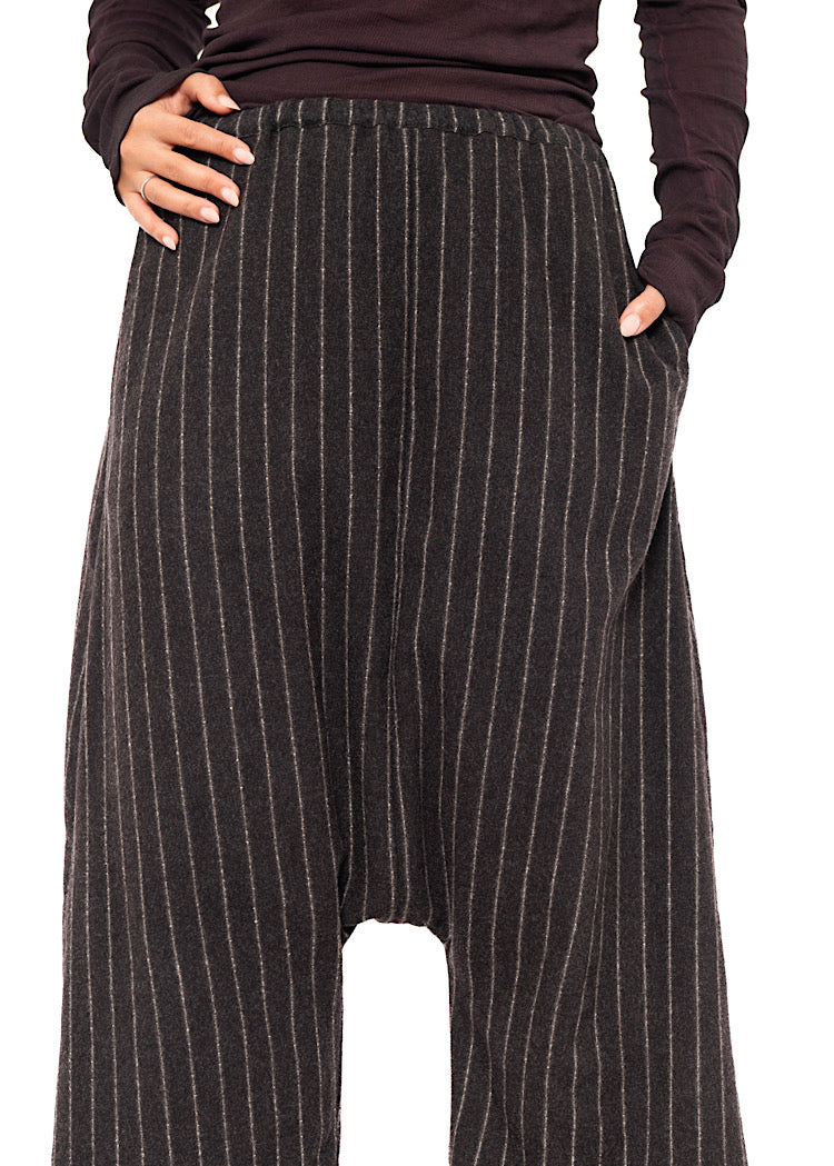 DROP CROTCH WOOL TROUSER