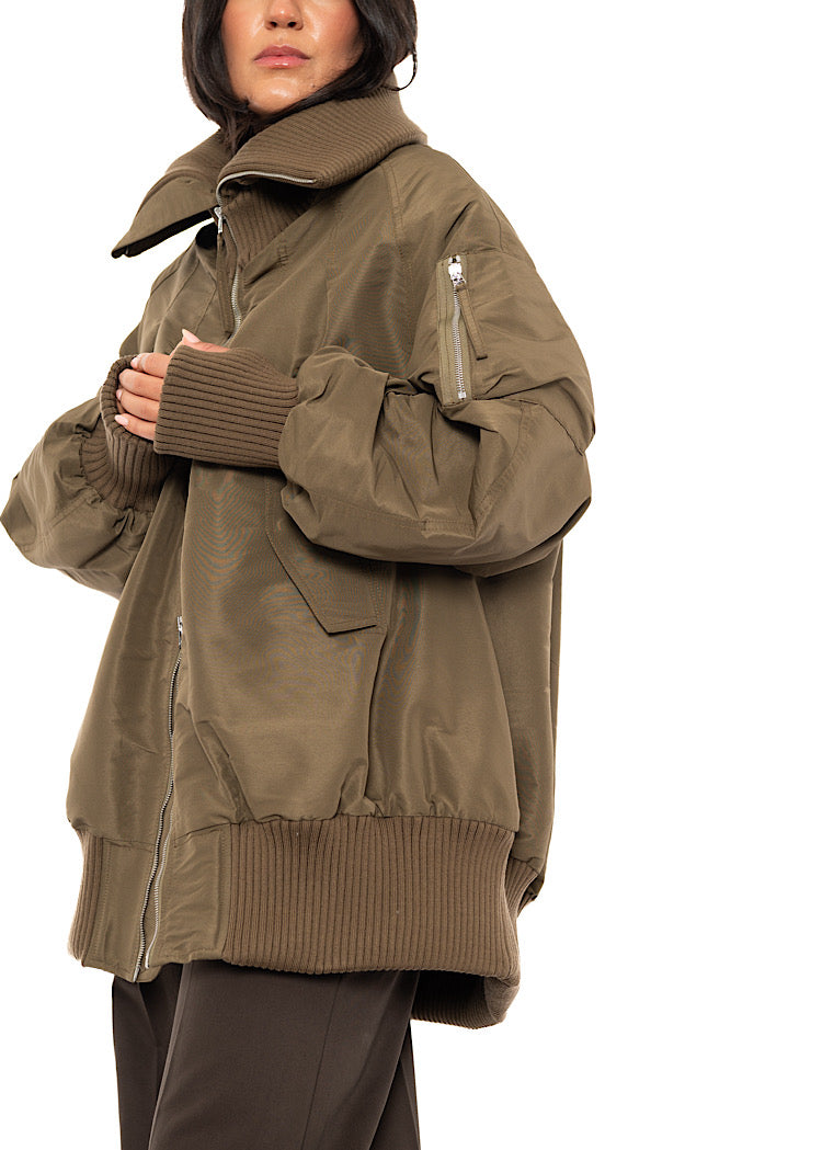 OVERSIZED PADDED BOMBER JACKET