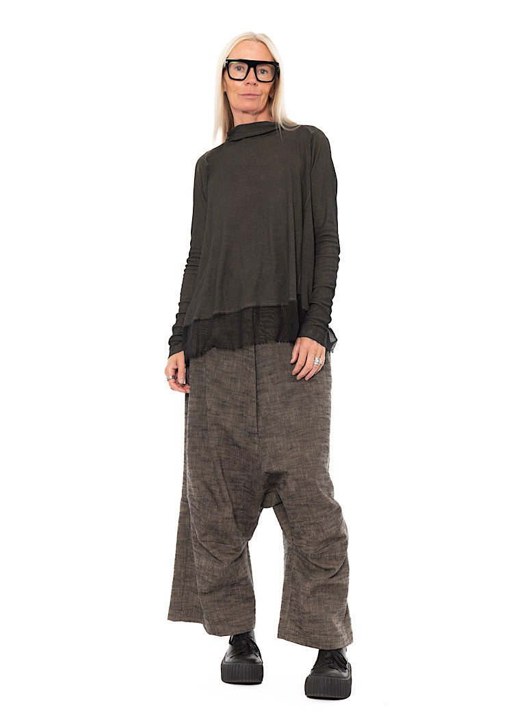 RELAXED NETTED HEM T-SHIRT