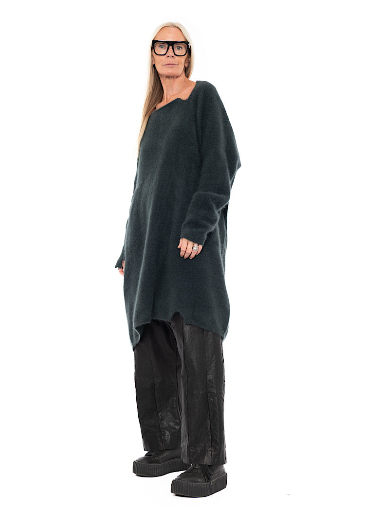 SIGNATURE RACCOON HAIR KNITTED TUNIC