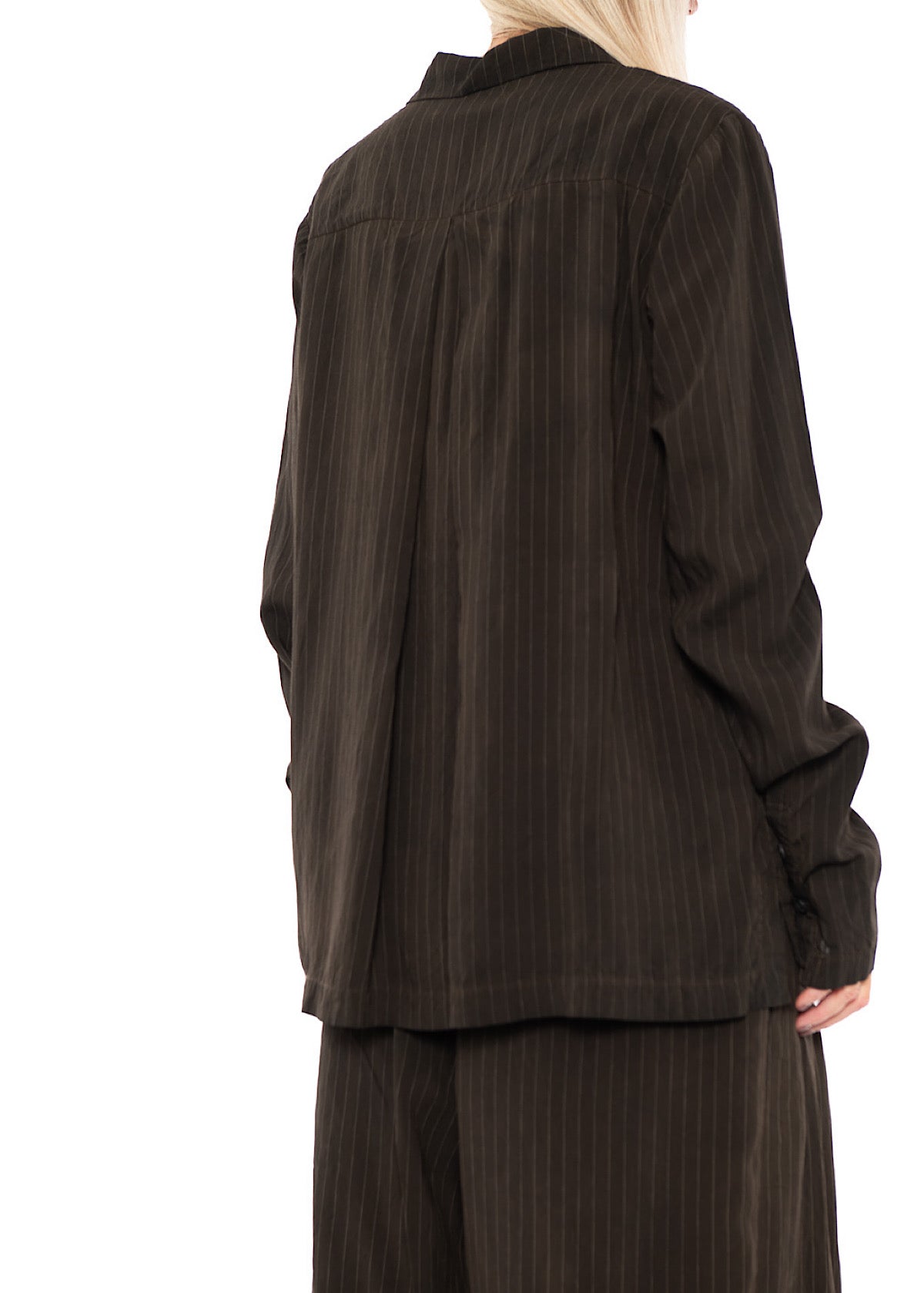 PINSTRIPE VISCOSE-SILK SHIRT