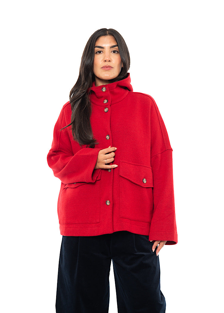 OVERSIZED HOODED WELL JACKET