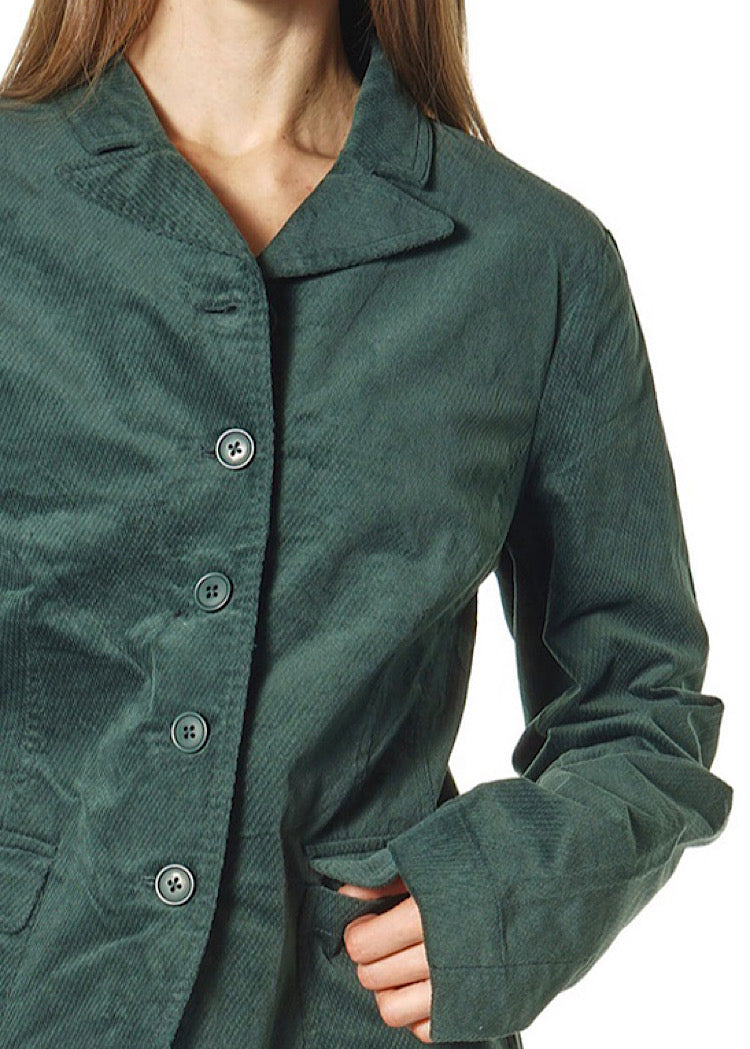 TAILORED STRETCH-VELVET JACKET