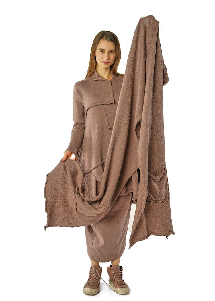 BOILED WOOL POCKET SCARF
