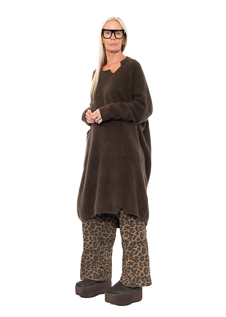 SIGNATURE RACCOON HAIR KNITTED TUNIC