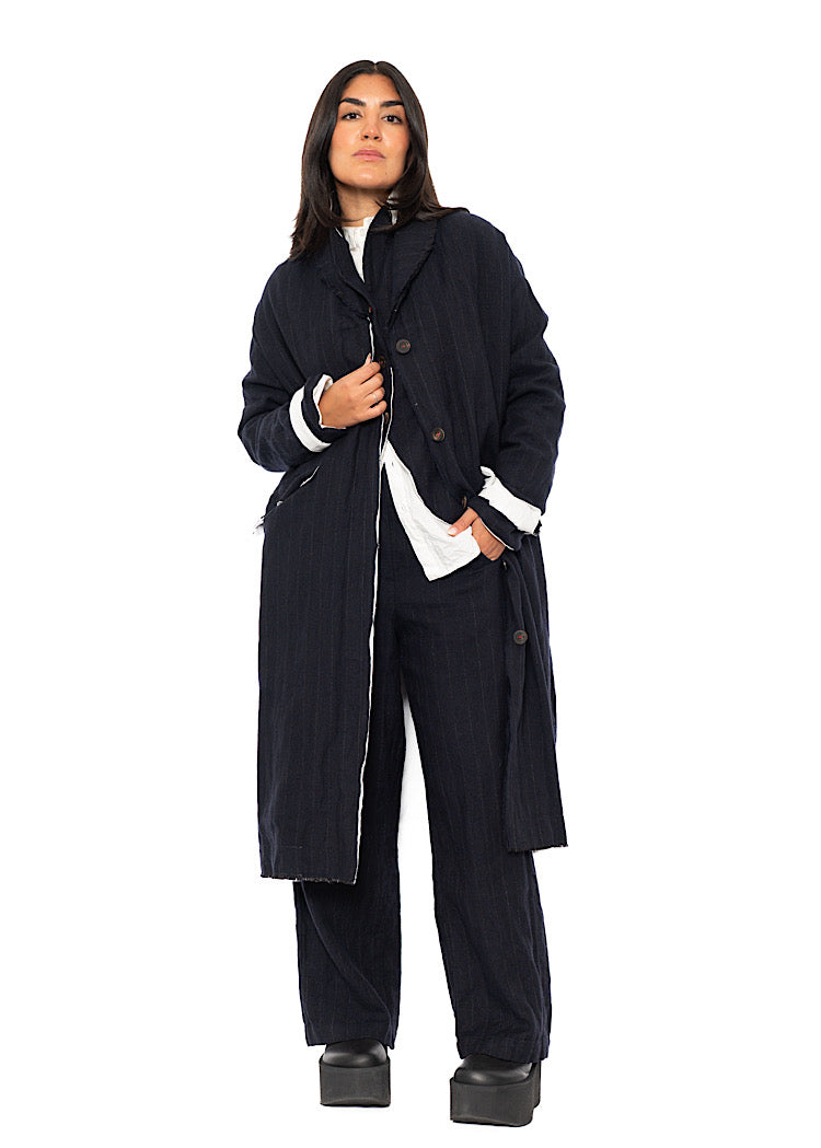PINSTRIPE MARY COAT