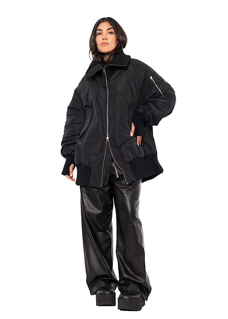 OVERSIZED PADDED BOMBER JACKET