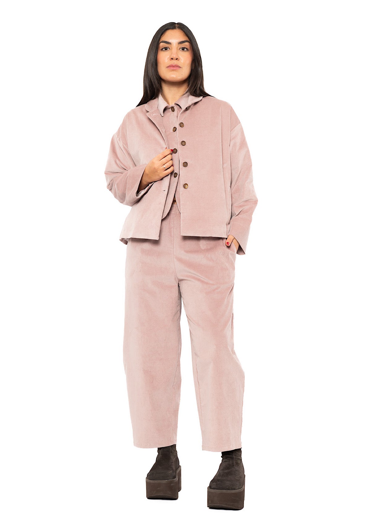 BOXY VELVET FLORA JACKET
