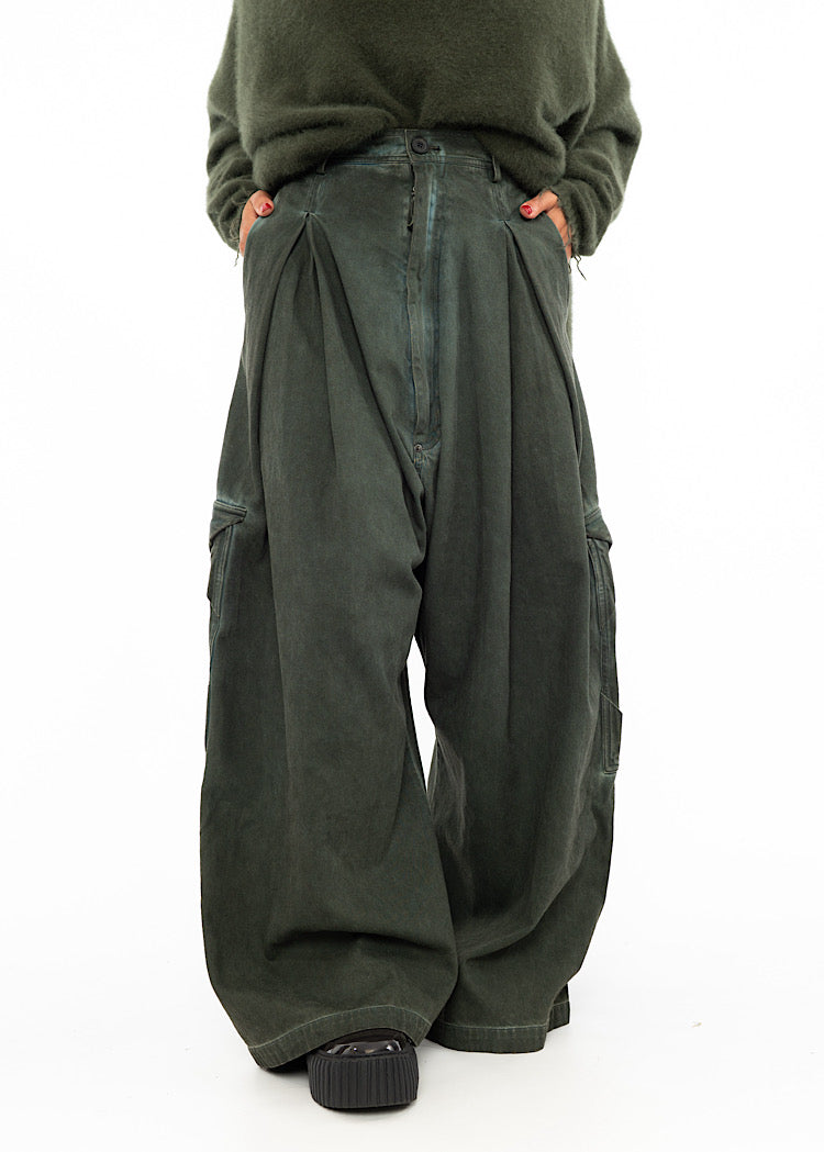 RUNDHOLZ DIP TROUSER *BLACK GLOSS* (Shown in PINE LIGHT)