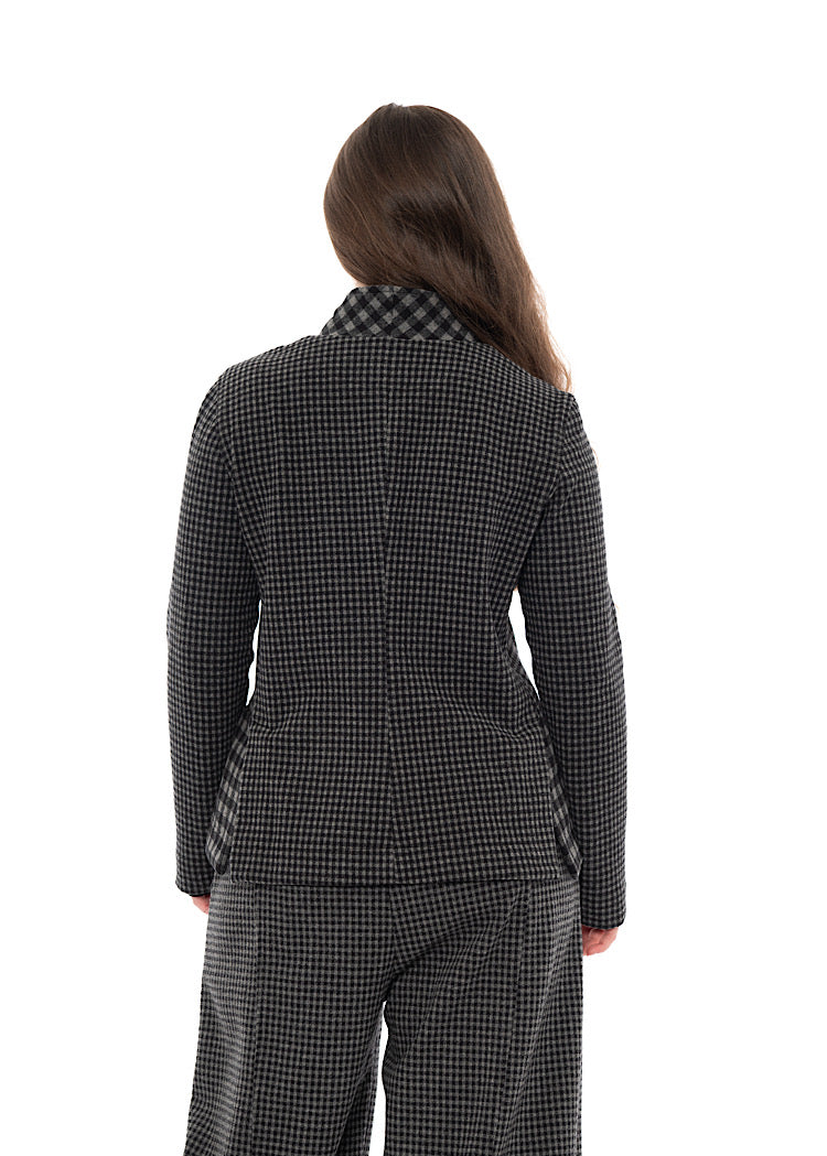 MIXED-CHECK TAILORED YASMIN JACKET