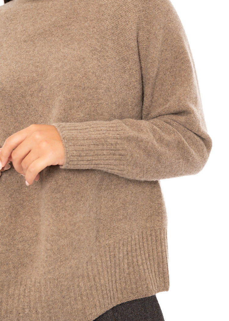 RELAXED FINE WOOL TURTLENECK PULLOVER
