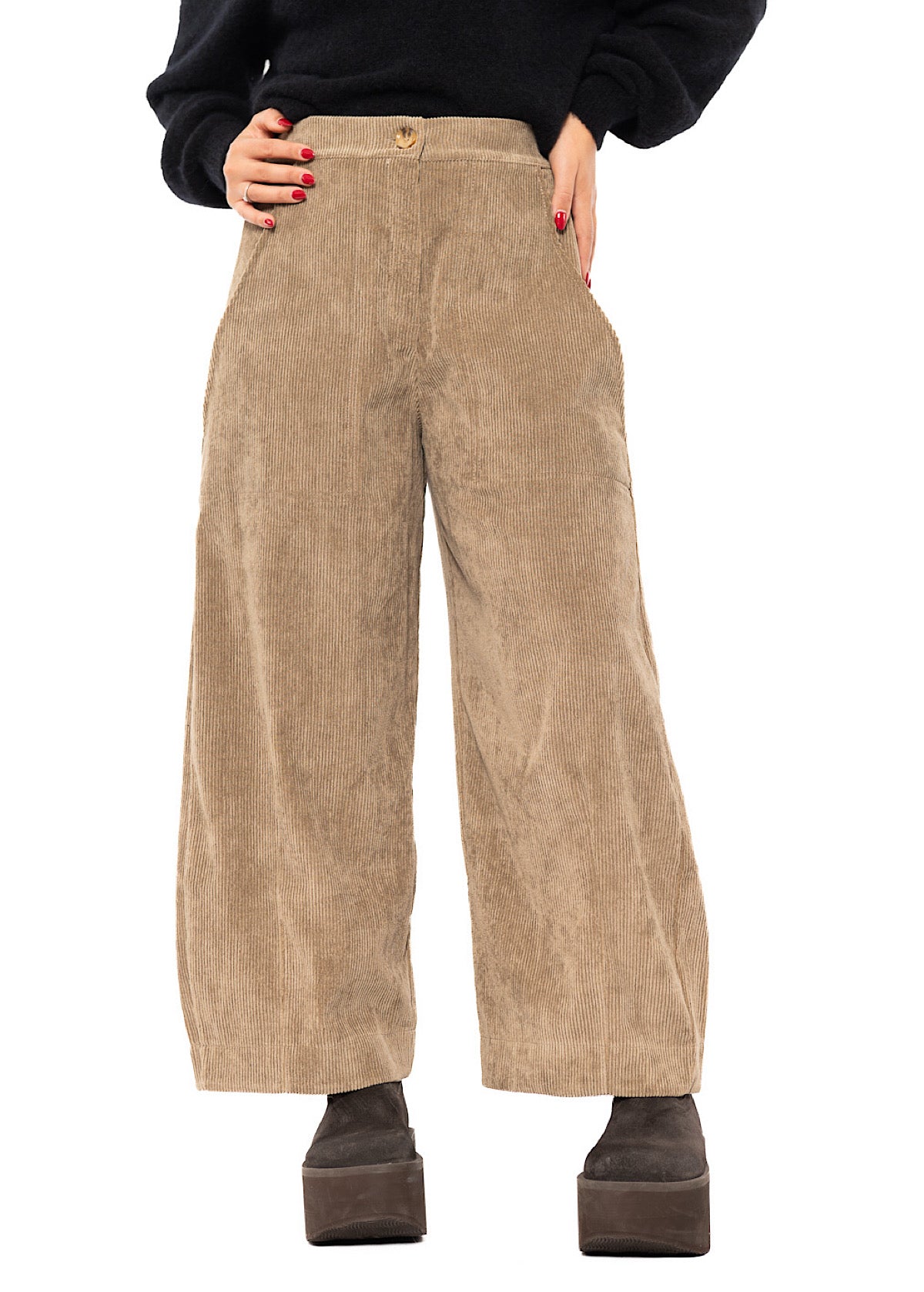 CORDUROY WIDE-LEG BALLOON TROUSER