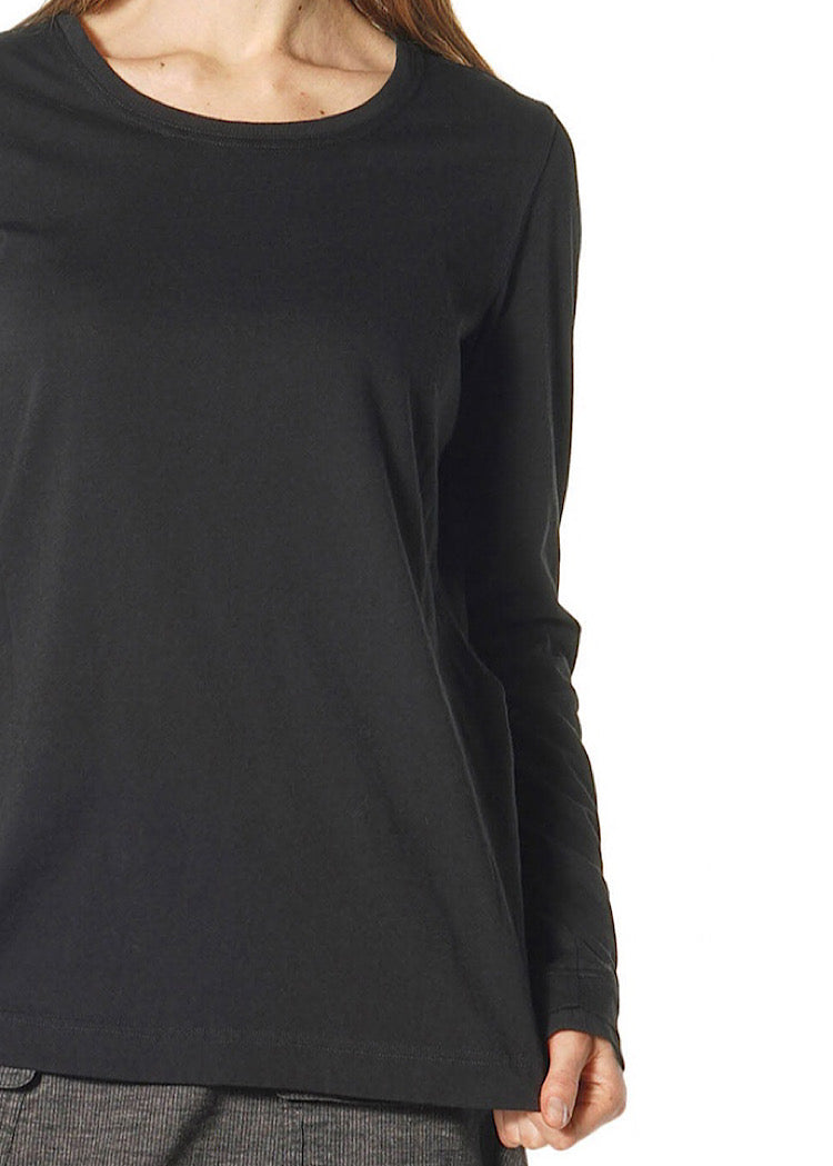 LONG SLEEVE ESSENTIAL T-SHIRT *FOREST* (Shown in BLACK)