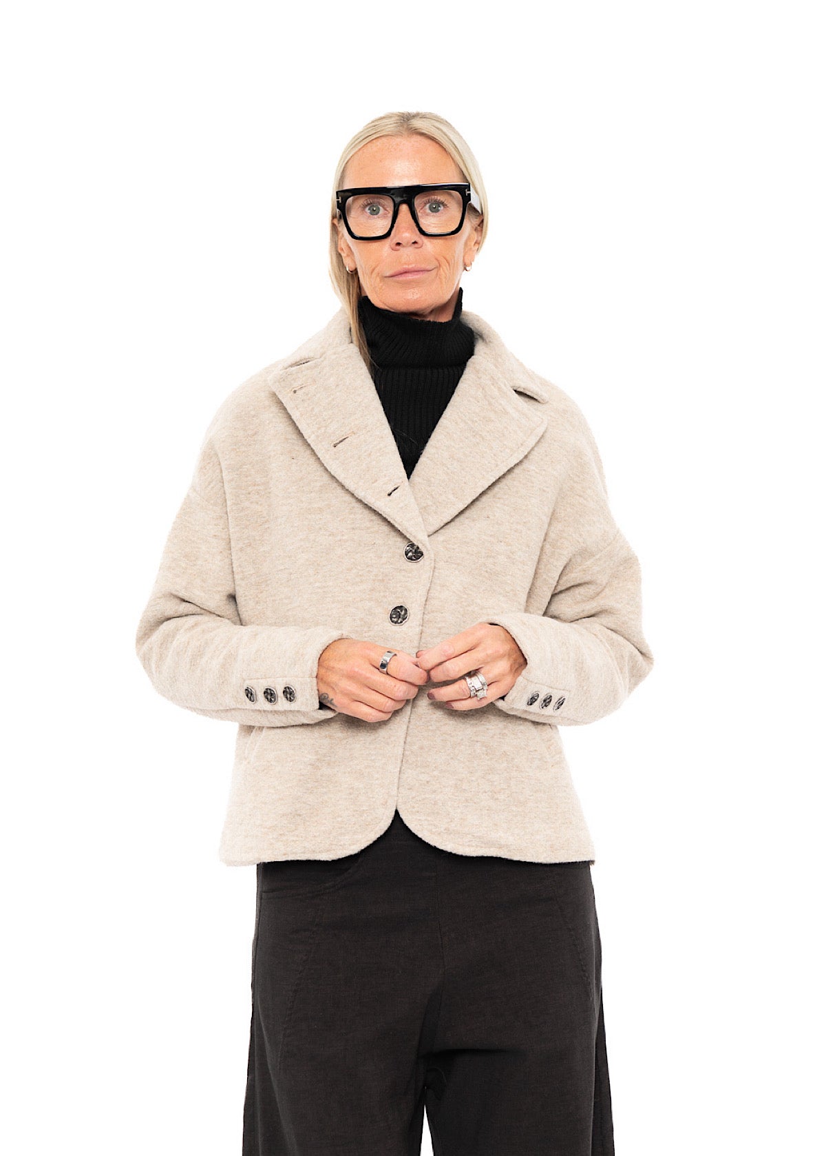 WOOL-BLEND BOXY JACKET