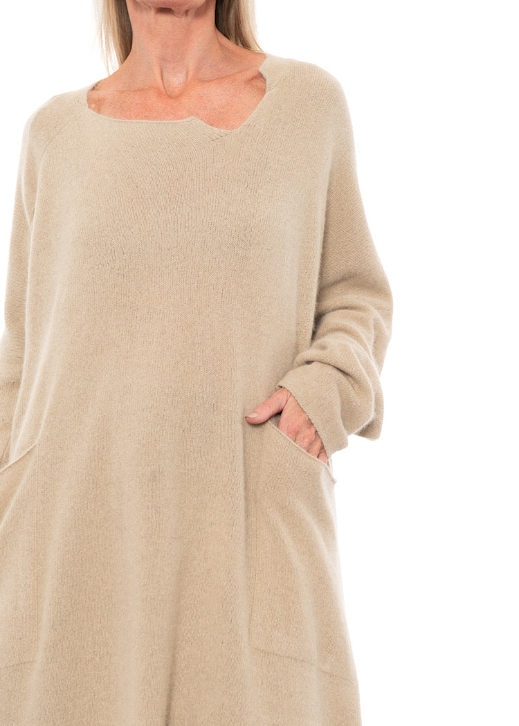 SIGNATURE RACCOON HAIR KNITTED TUNIC