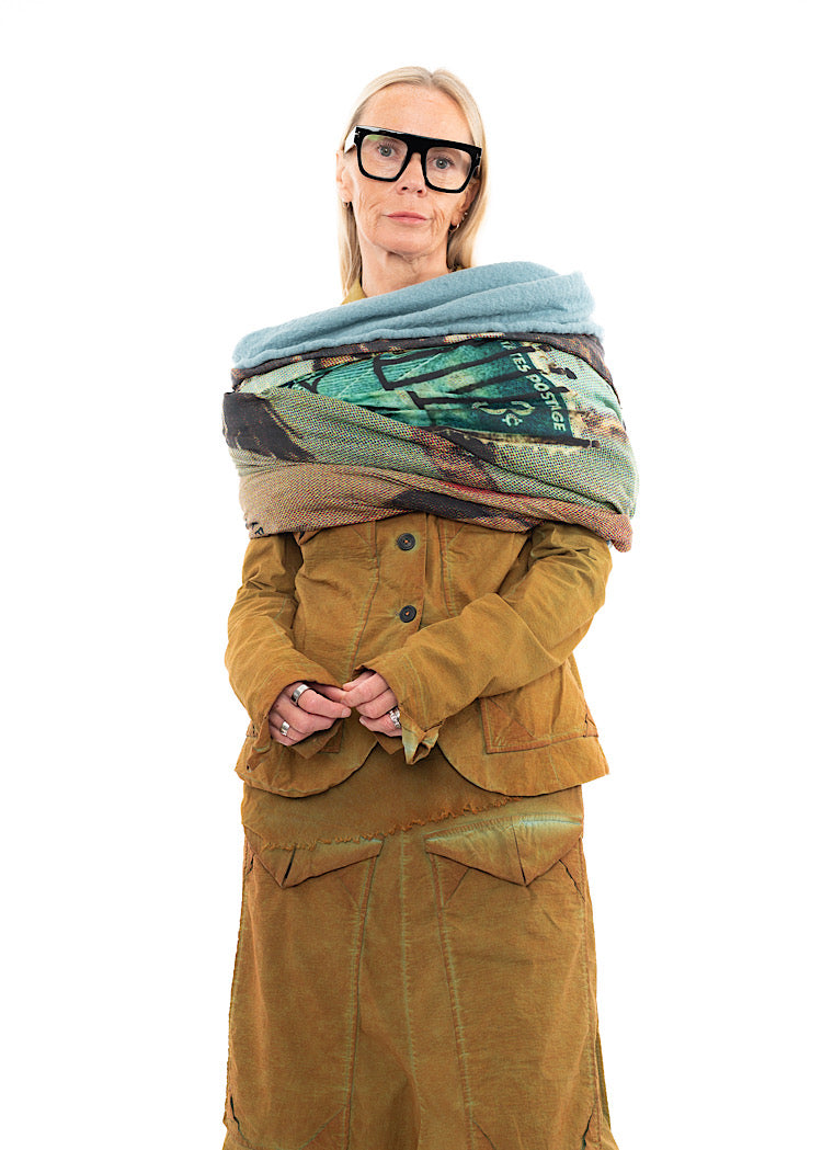 RUNDHOLZ DIP KNITTED SCARF