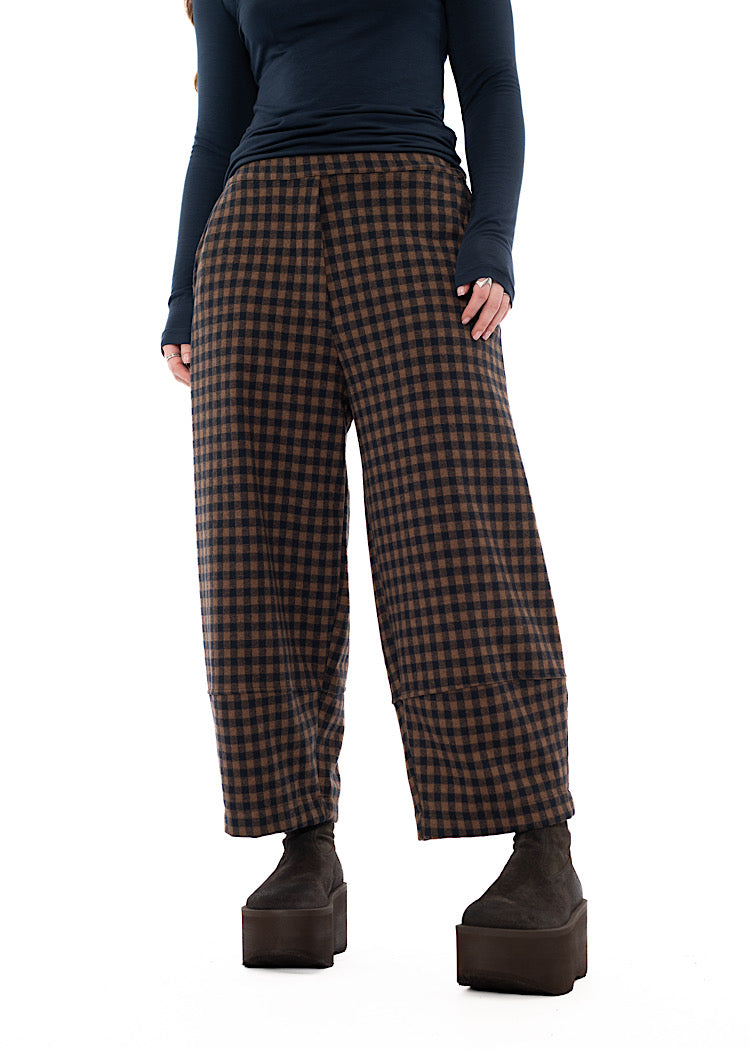 LARGE-CHECK RIMA JQ TROUSER