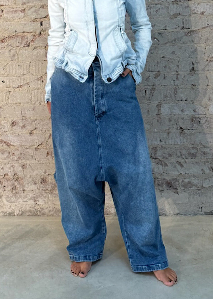 PRE-ORDER RUNDHOLZ MAINLINE TROUSER *INDIGO FADED* (Shown in INDIGO STONEWASH)